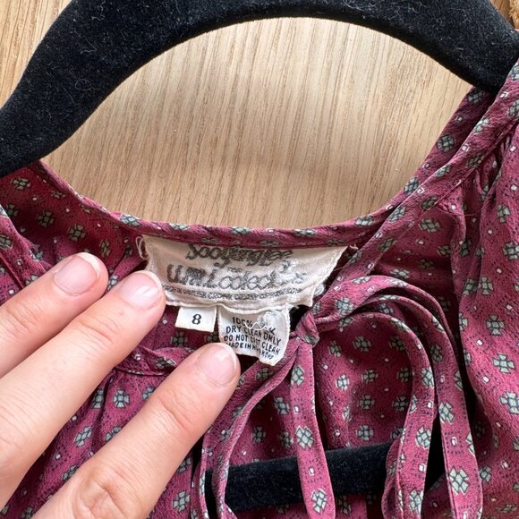 Vintage 100% Silk Blouse - Picture 3 of 4